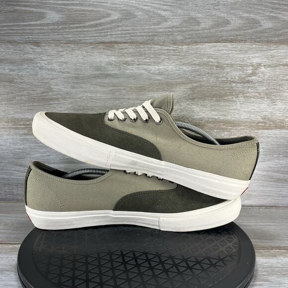 VANS Mens Authentic Green Suede Low Top Sneakers Size 13 - Picture 8 of 10